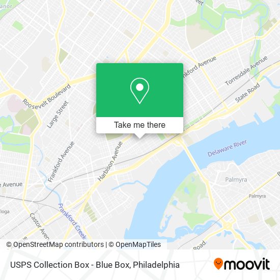 USPS Collection Box - Blue Box map