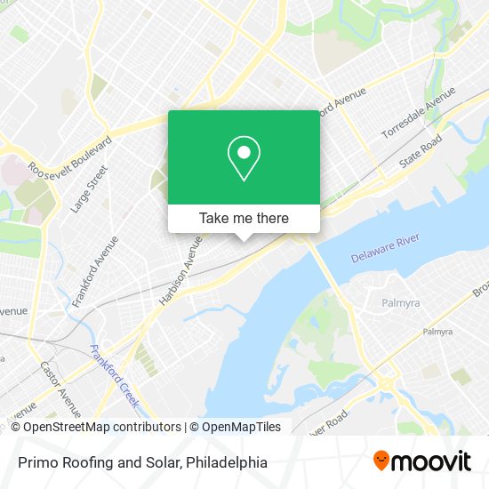 Primo Roofing and Solar map
