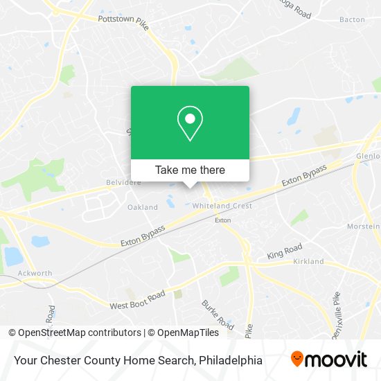 Your Chester County Home Search map