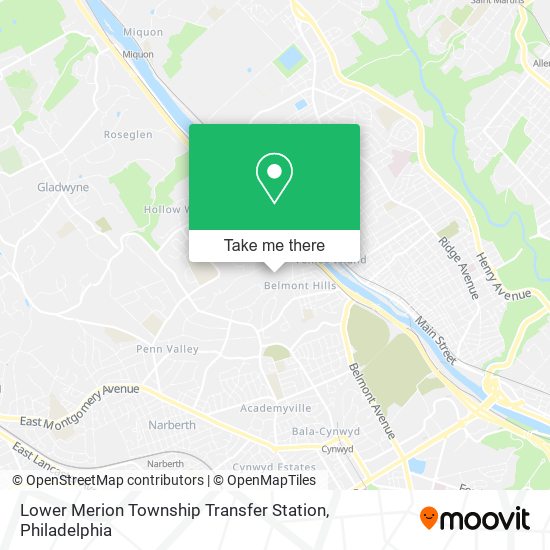 Mapa de Lower Merion Township Transfer Station