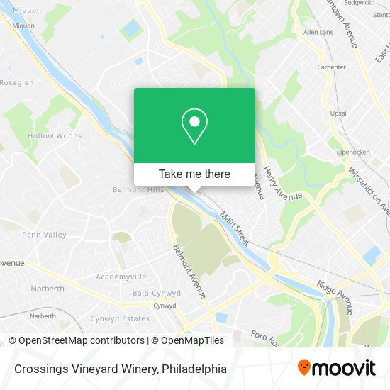 Crossings Vineyard Winery map