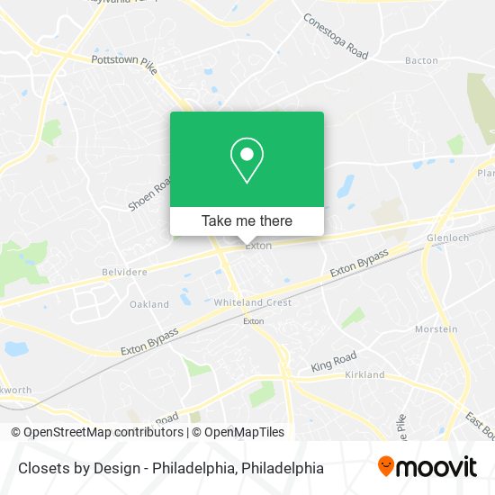 Closets by Design - Philadelphia map