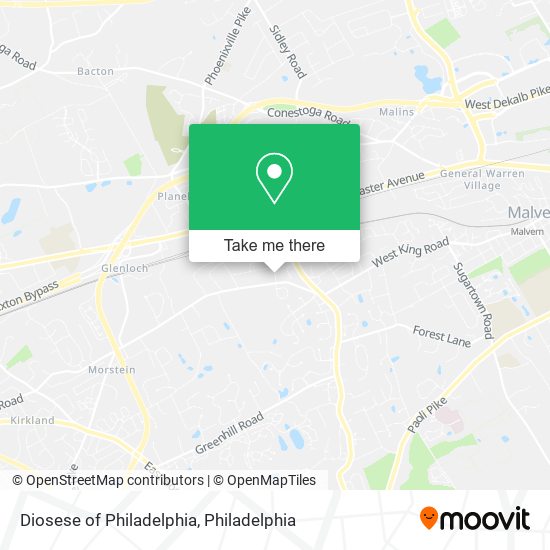 Diosese of Philadelphia map