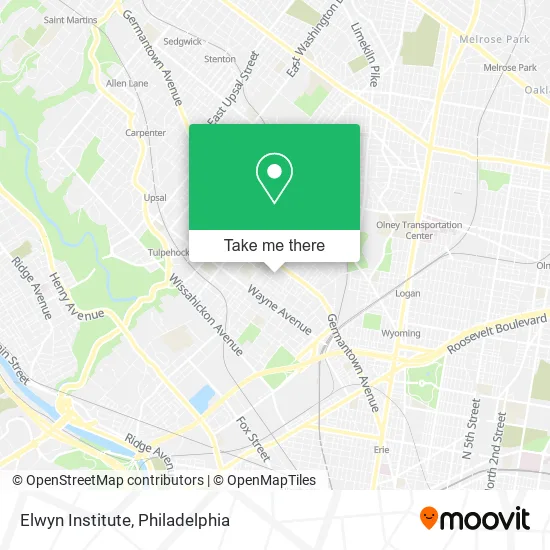 Elwyn Institute map