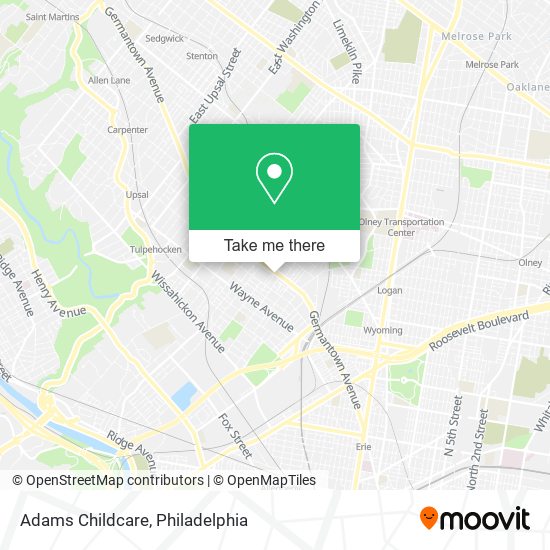 Adams Childcare map