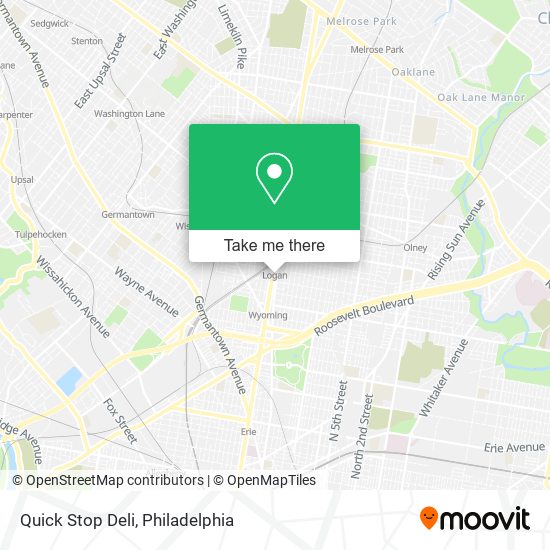 Mapa de Quick Stop Deli