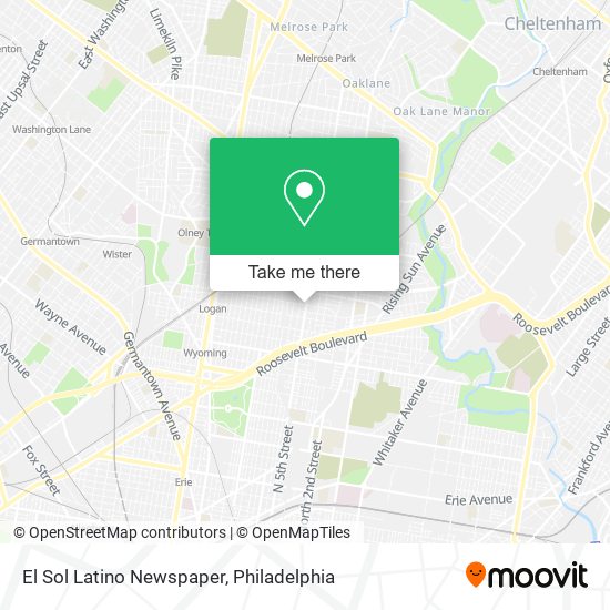 El Sol Latino Newspaper map