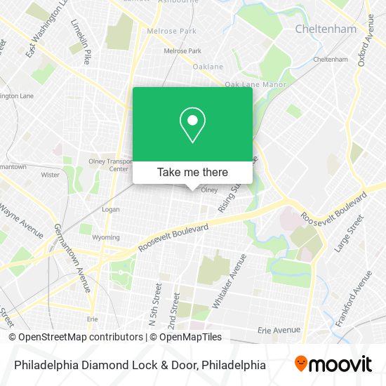 Philadelphia Diamond Lock & Door map