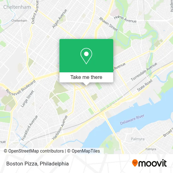 Boston Pizza map