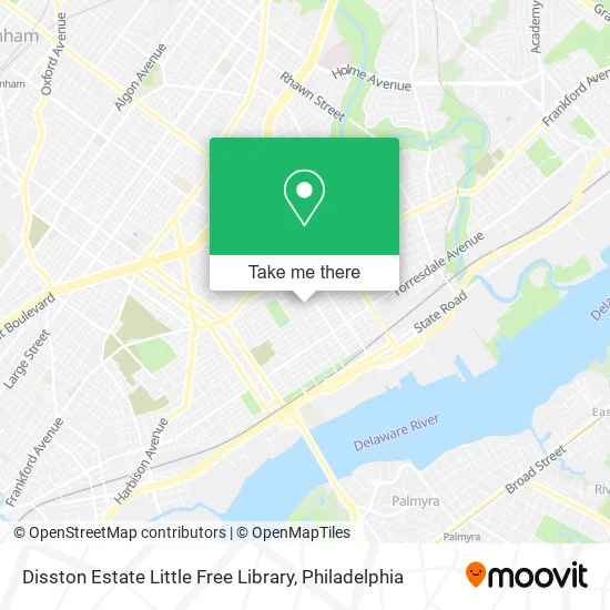 Disston Estate Little Free Library map
