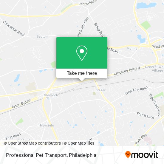 Professional Pet Transport map