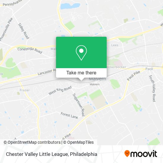 Chester Valley Little League map