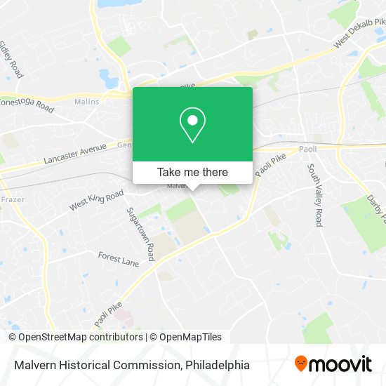Mapa de Malvern Historical Commission