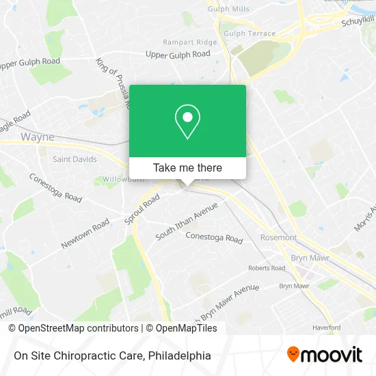 On Site Chiropractic Care map
