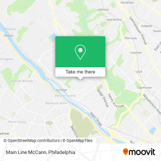 Main Line McCann map