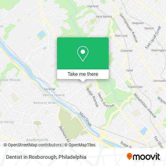 Mapa de Dentist in Roxborough