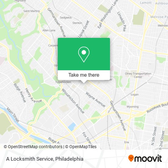 Mapa de A Locksmith Service