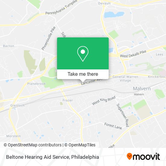 Mapa de Beltone Hearing Aid Service