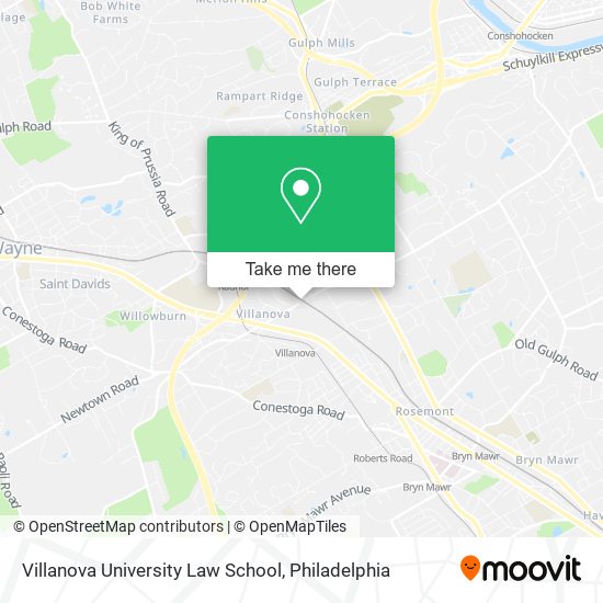 Villanova University Law School map