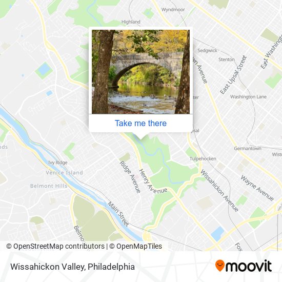 Mapa de Wissahickon Valley