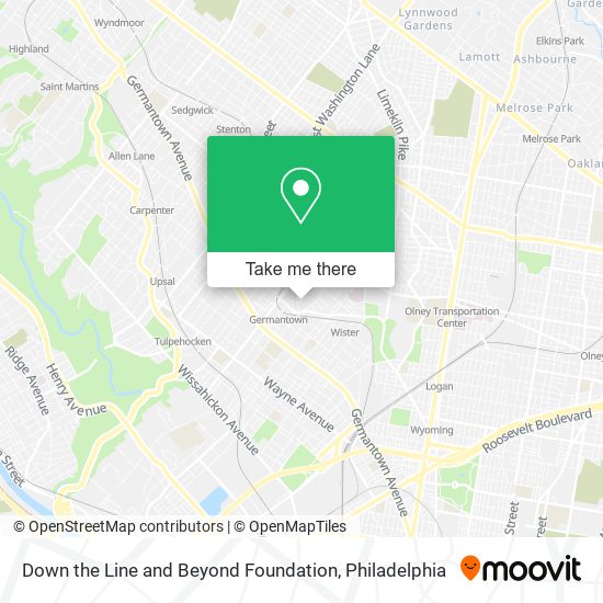 Down the Line and Beyond Foundation map