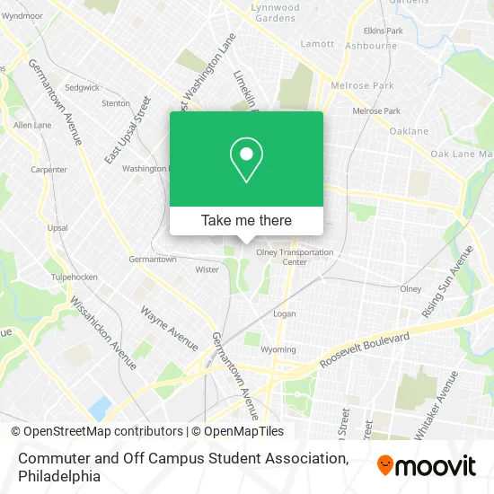 Commuter and Off Campus Student Association map