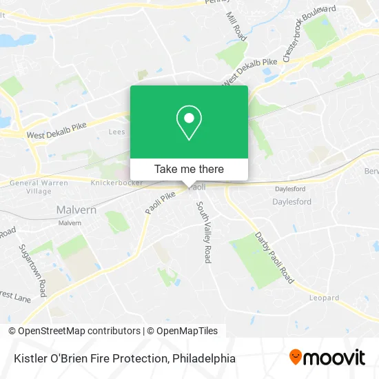 Kistler O'Brien Fire Protection map