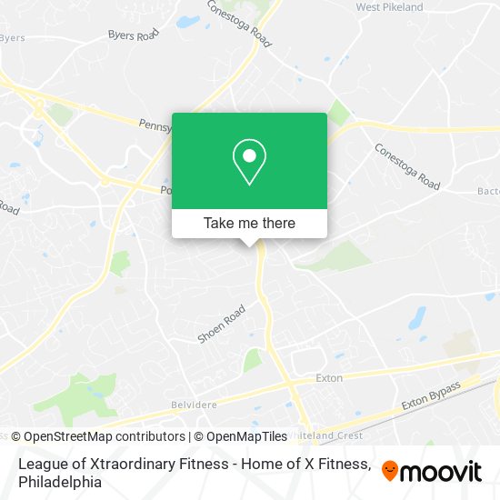 League of Xtraordinary Fitness - Home of X Fitness map
