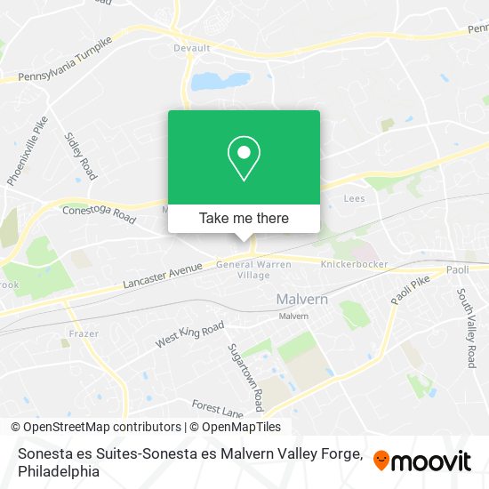Sonesta es Suites-Sonesta es Malvern Valley Forge map