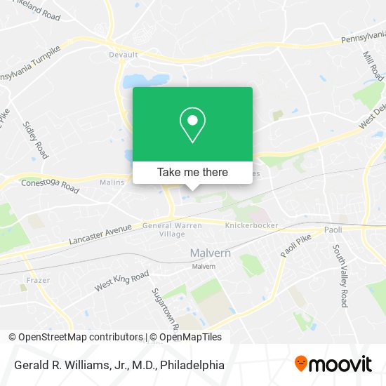 Gerald R. Williams, Jr., M.D. map