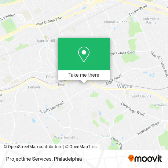 Projectline Services map