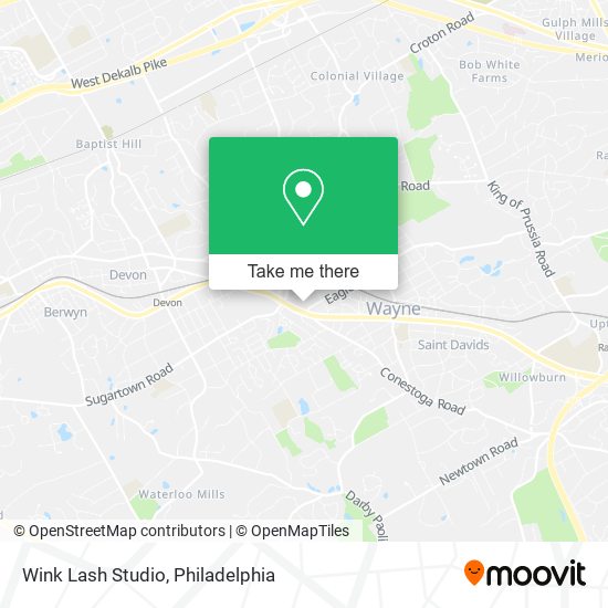 Mapa de Wink Lash Studio