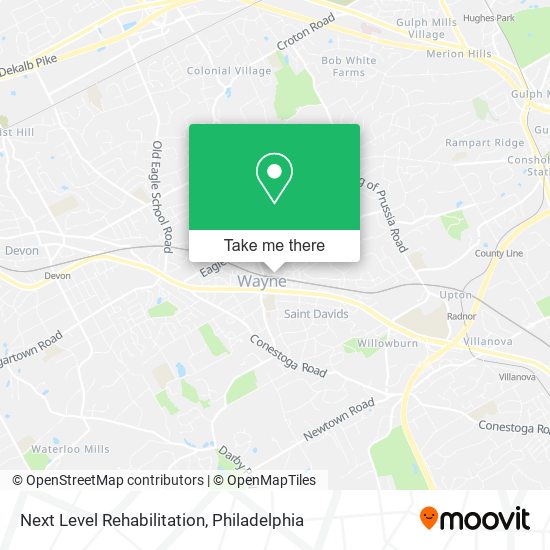 Next Level Rehabilitation map