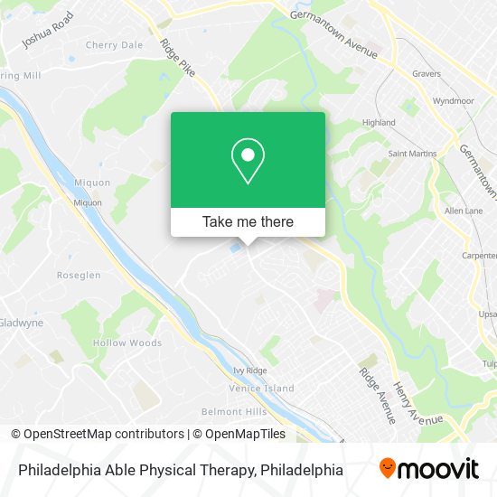 Mapa de Philadelphia Able Physical Therapy