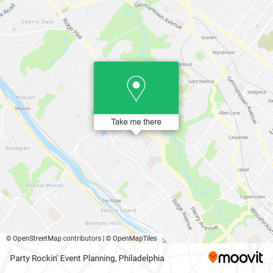 Mapa de Party Rockin' Event Planning