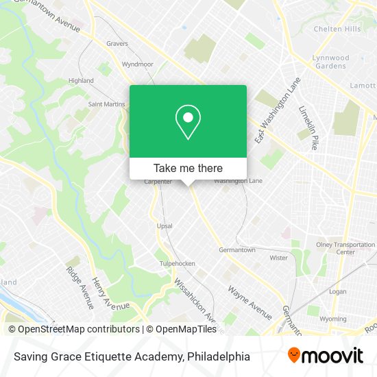 Saving Grace Etiquette Academy map