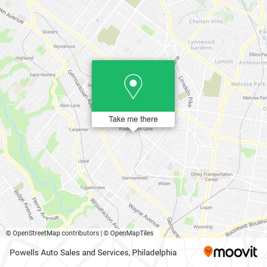 Powells Auto Sales and Services map