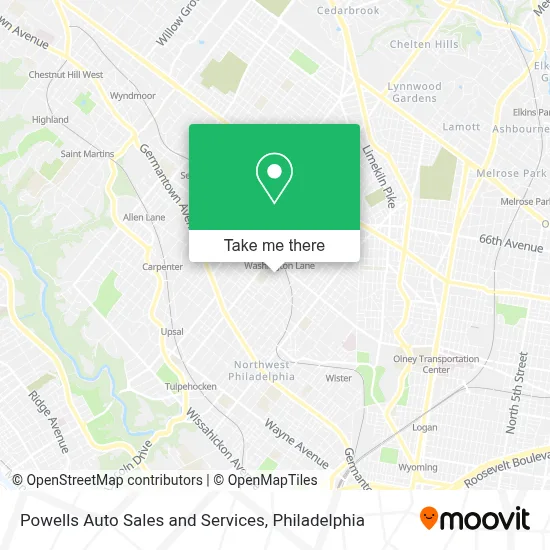 Powells Auto Sales and Services map
