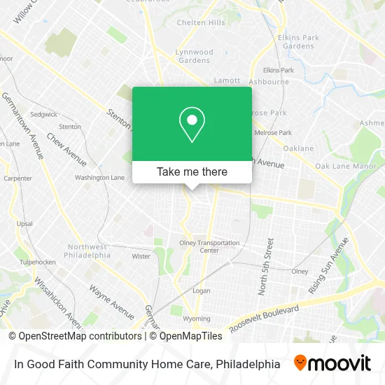 In Good Faith Community Home Care map