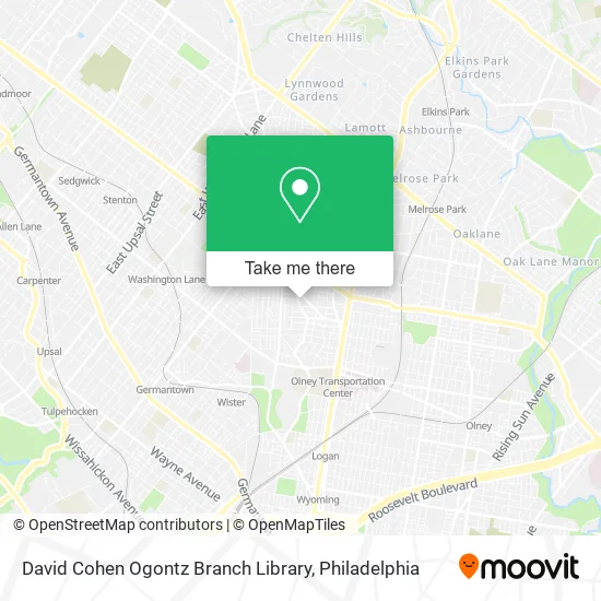 Mapa de David Cohen Ogontz Branch Library