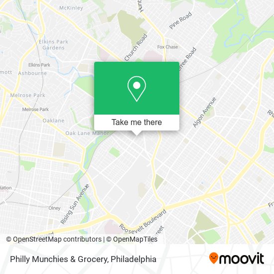 Mapa de Philly Munchies & Grocery