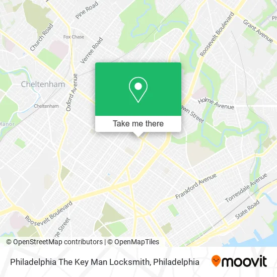 Philadelphia The Key Man Locksmith map