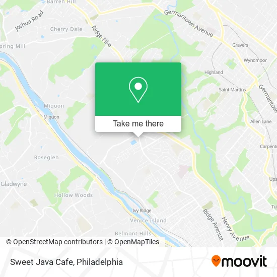 Mapa de Sweet Java Cafe