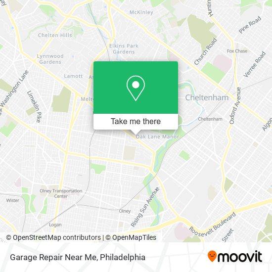 Mapa de Garage Repair Near Me