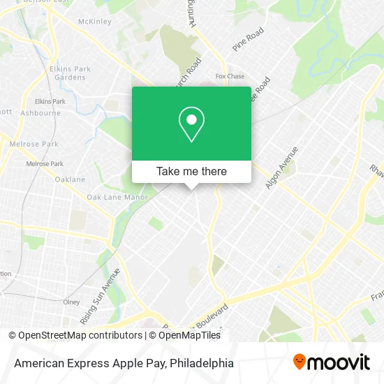 American Express Apple Pay map