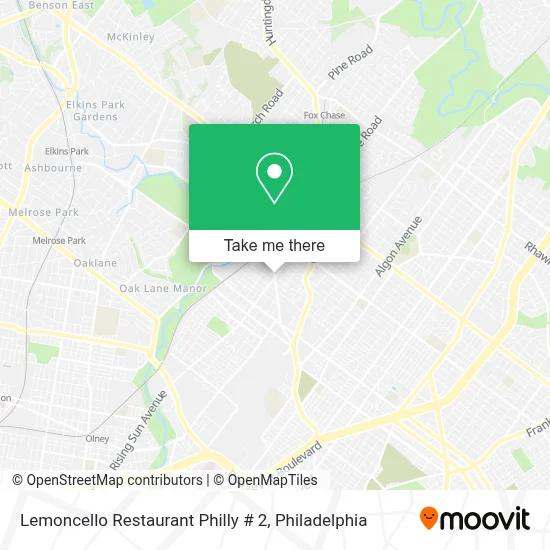Lemoncello Restaurant Philly # 2 map
