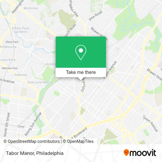 Tabor Manor map