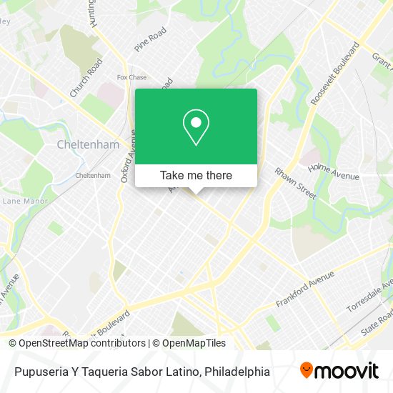 Mapa de Pupuseria Y Taqueria Sabor Latino