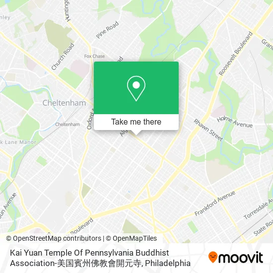 Mapa de Kai Yuan Temple Of Pennsylvania Buddhist Association-美国賓州佛教會開元寺