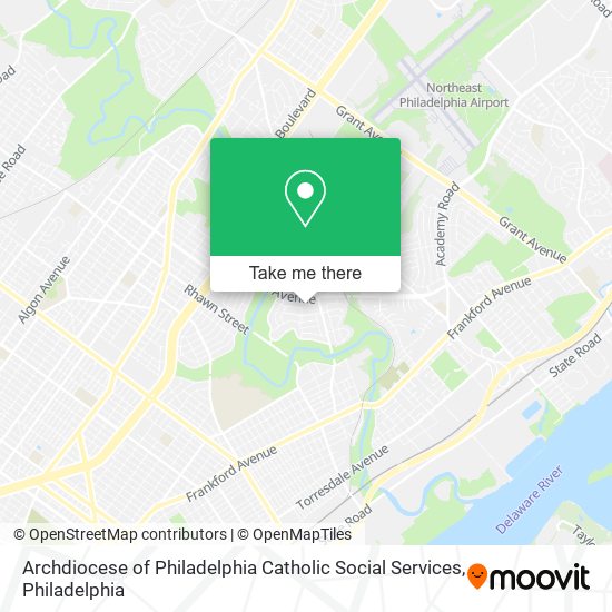 Mapa de Archdiocese of Philadelphia Catholic Social Services